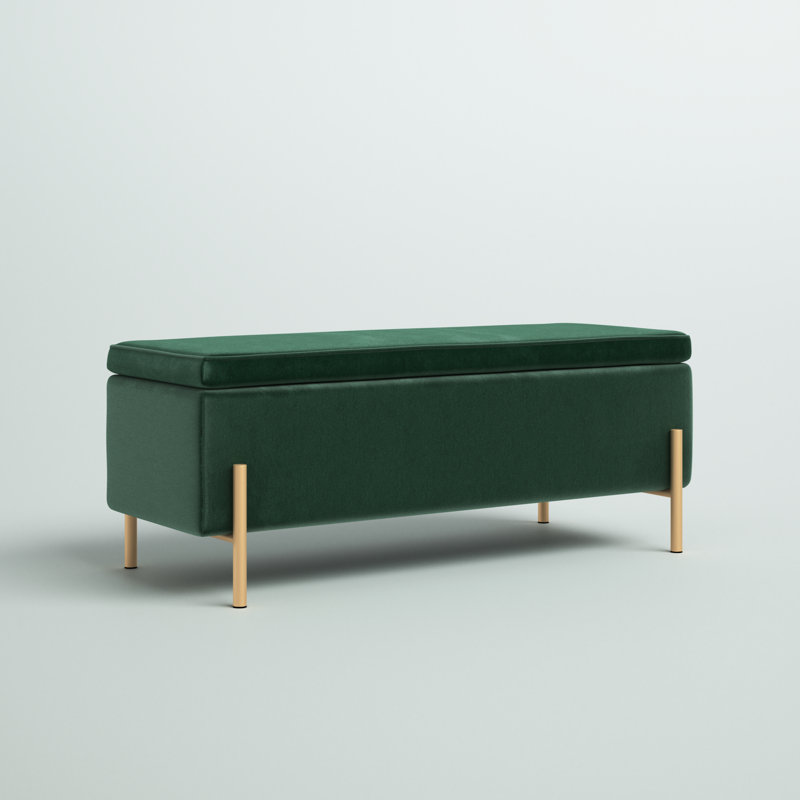 Mercury Row® Schmucker Upholstered Flip Top Storage Bench & Reviews